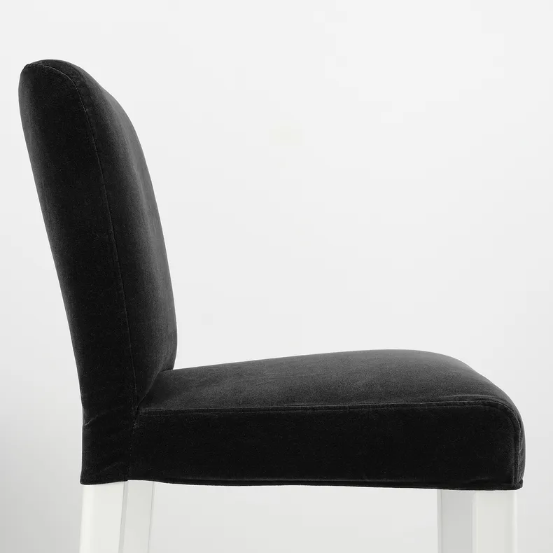 IKEA BERGMUND БЕРГМУНД, барний стілець зі спинкою, білий / Djuparp темно-сірий, 62 см 893.997.65 фото №6