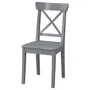 IKEA INGOLF ІНГОЛЬФ, стілець, сірий 204.281.00 фото