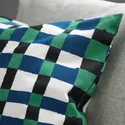IKEA PLATTLUMMER ПЛАТТЛУММЕР, чехол на подушку, зелёный/синий, 50x50 см 305.827.04 фото thumb №4