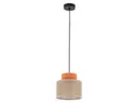 BRW Тканевый подвесной светильник Duo Jute 160 см бежево-оранжевый 095059 фото thumb №1