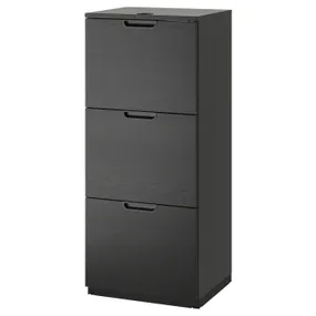 IKEA GALANT ГАЛАНТ, шафа для тек, шпон з мореного ясена чорного кольору, 51x120 см 303.651.83 фото