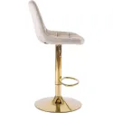 Барный стул бархатный MEBEL ELITE ARCOS Velvet, бежевый / золотой фото thumb №9