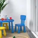 IKEA MAMMUT МАММУТ, дитячий стілець, для приміщення/вулиці/синій 603.653.46 фото thumb №2