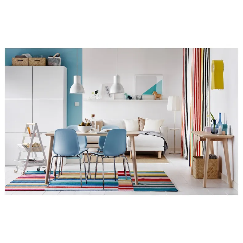IKEA HALVED ХАЛЬВЕД, ковер, безворсовый, ручная работа разноцветный, 170x240 см 203.282.28 фото №3
