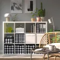 IKEA TJENA, контейнер с крышкой, белый черный/ точки, 25x35x20 см 706.010.55 фото thumb №5