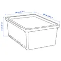 IKEA UPPSNOFSAD УППСНОФСАД, коробка для зберігання з кришкою, чорний, 35x25x14 см/9 л 993.931.07 фото thumb №3