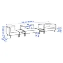 IKEA LILLEHEM ЛІЛЛЕХЕМ, 5-м модульний диван з журн столом, ГУННАРЕД/темно-сірий деревина 195.697.42 фото thumb №2