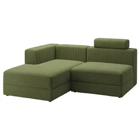 IKEA JÄTTEBO ЭТТЕБО, 2,5-местный модульный диван+козетка, левый с подголовником / Самсала темно-желто-зеленый 294.901.02 фото