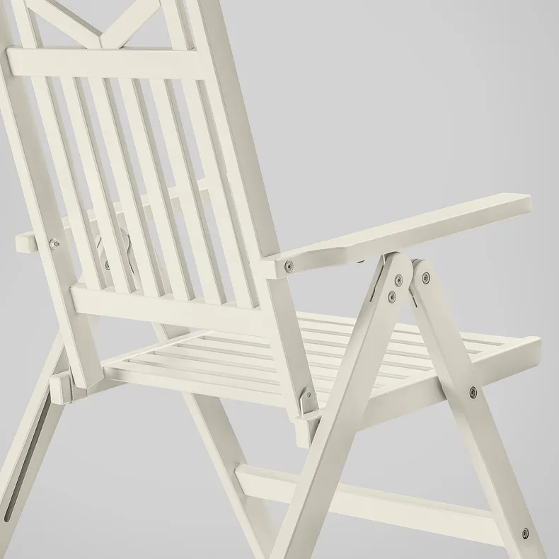 IKEA BONDHOLMEN БОНДХОЛЬМЕН, крісло з відкидною спинкою, вуличне, білий/бежевий 805.581.79 фото №3