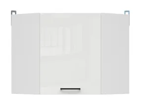 BRW Угловой верхний кухонный шкаф Junona Line 60 см левый/правый мел глянец, белый/мелкозернистый белый глянец GNWU/57_LP-BI/KRP фото