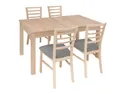 BRW Комплект: стіл + 4 стільці 140-180х80 см BRW BRYK, Taupe/дуб сонома STO_BRYK_4MAR/POZ/2-TX069 фото thumb №1