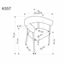 Кухонний стілець HALMAR K557 світло-бежевий фото thumb №2