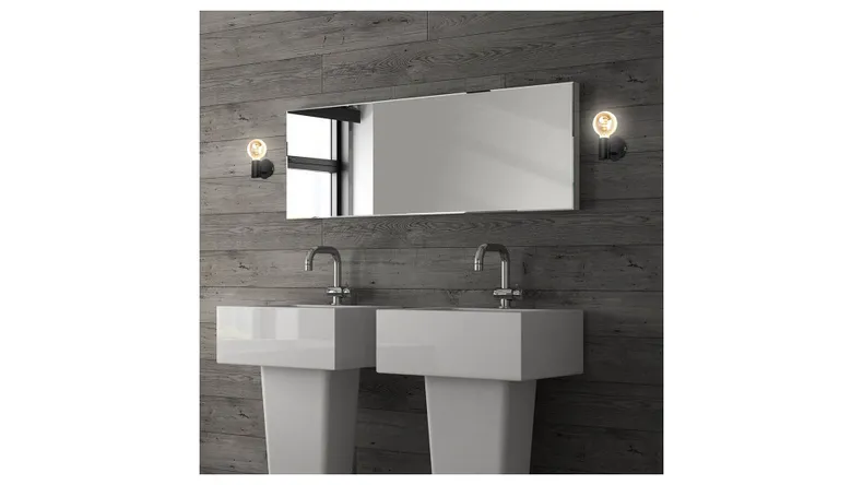 BRW настінний світильник для ванної кімнати металевий чорний 091009 фото №5