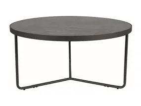 Журнальний стіл SIGNAL ANTILA, сірий (ефект каменю) / чорний, 80х40 см фото
