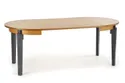 Обідній стіл розкладний HALMAR SORBUS 100-200x100 см, стільниця - дуб медовий, ніжки - графіт фото thumb №3