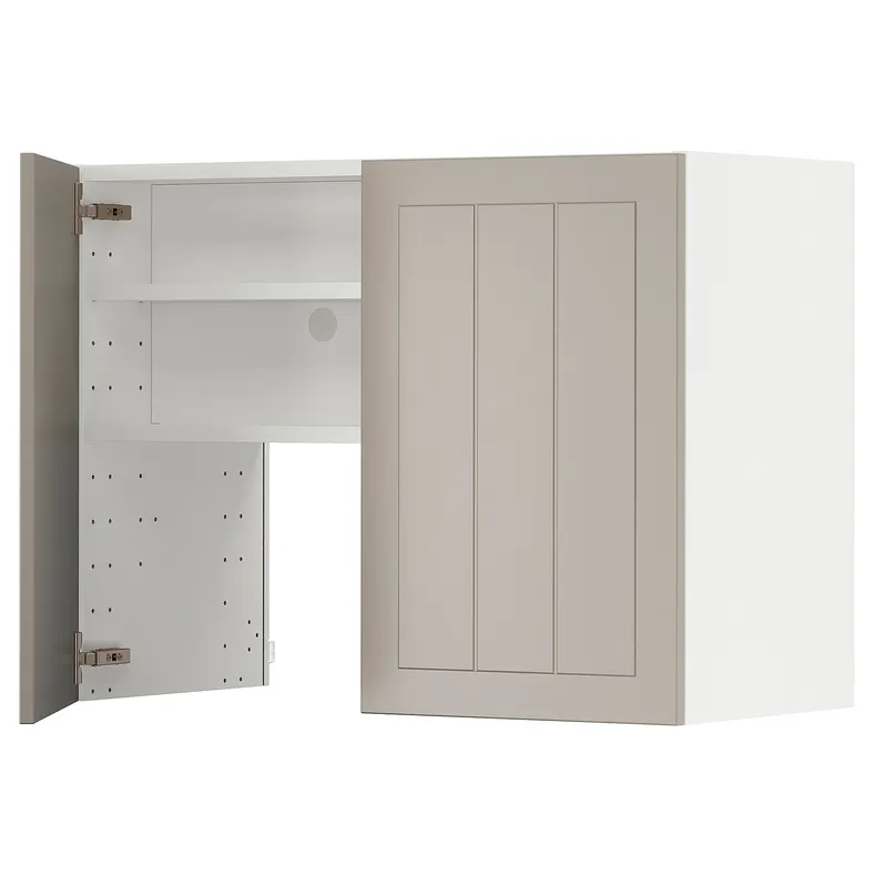 IKEA METOD МЕТОД, навесной шкаф д / вытяжки / полка / дверь, белый / Стенсунд бежевый, 80x60 см 695.044.23 фото №1