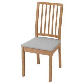 IKEA EKEDALEN ЭКЕДАЛЕН, стул, имит. дуб / орста светло-серый 905.347.29 фото