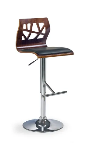 Барный стул HALMAR H34 хром, черный, орех фото