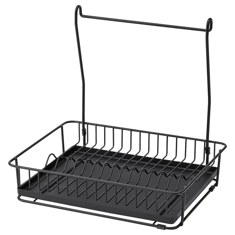 IKEA HULTARP ХУЛЬТАРП, сушарка для посуду, чорний 604.487.66 фото №1