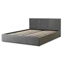 Кровать двуспальная бархатная MEBEL ELITE ALISSON Velvet, 160x200 см, Серый фото thumb №2