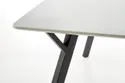 Стол кухонный HALMAR BALROG 140x80 см, каркас - черный, столешница - светло-серая фото thumb №12