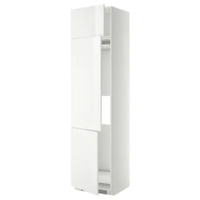 IKEA METOD МЕТОД, шафа висока для холод / мороз із 3 дв, білий / РІНГХУЛЬТ білий, 60x60x240 см 894.647.13 фото