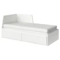 IKEA FLEKKE ФЛЕККЕ, кушетка с 2 матрасами / 2 ящиками, белый / Ефьялл твердый, 80x200 см 895.214.50 фото thumb №1