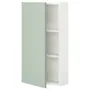 IKEA ENHET ЭНХЕТ, навесной шкаф с 2 полками / дверцей, белый / бледный серо-зеленый, 40x17x75 см 194.968.78 фото