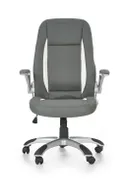 Крісло комп'ютерне офісне обертове HALMAR SATURN сірий, екошкіра перфорована фото thumb №6