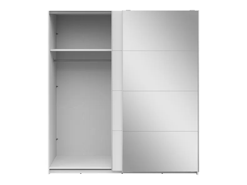 BRW Раздвижной шкаф Eleven 181 см с зеркалом белый, белый SZF2D-BI/TX фото №3