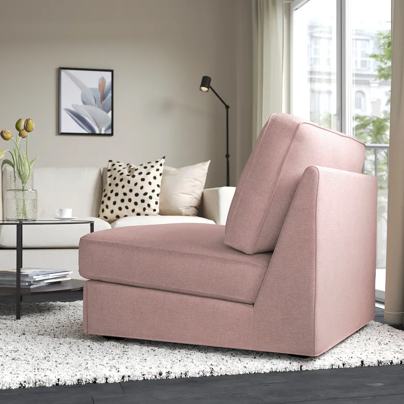 IKEA KIVIK КІВІК, 1-місний диван-ліжко, Гарматний світло-рожевий 294.827.53 фото №4