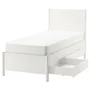 IKEA TONSTAD ТОНСТАД, каркас ліжка з відділ д / зберігання, вершки, 90x200 см 304.890.94 фото