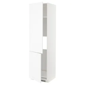 IKEA METOD МЕТОД, высокий шкаф д / холод / мороз / 2дверцы, белый Энкёпинг / белая имитация дерева, 60x60x220 см 194.735.32 фото