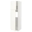 IKEA METOD МЕТОД, висока шафа для холодильника, 2 дв, білий / ВАЛЛЬСТЕНА білий, 60x60x200 см 295.073.48 фото thumb №1