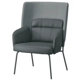 IKEA BINGSTA БИНГСТА, кресло c высокой спинкой, Виссл темно-серый / Кабуса темно-серый 104.542.36 фото