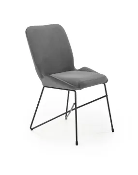 Кухонний стілець HALMAR K454 чорний, сірий (1п=1шт) фото