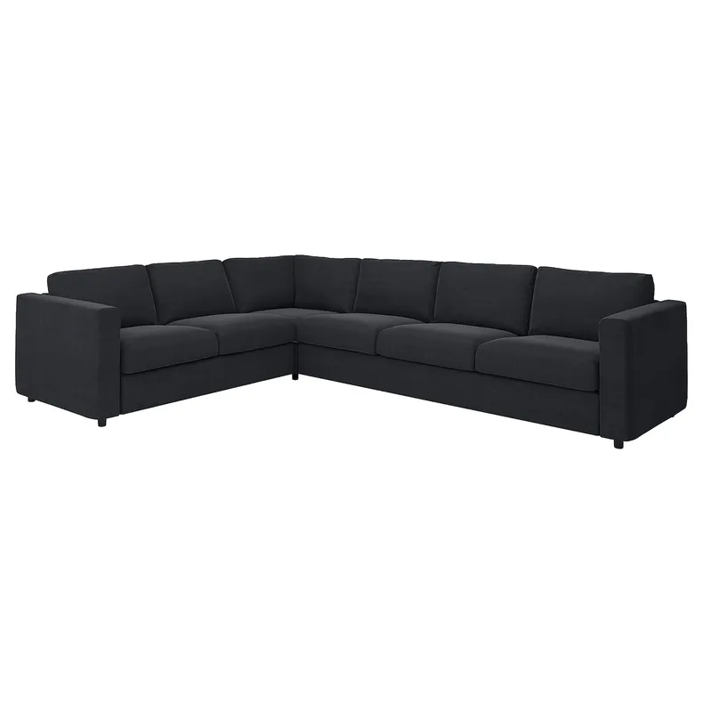 IKEA VIMLE ВИМЛЕ, 5-местный угловой диван, Саксемара черно-синяя 493.996.87 фото №1
