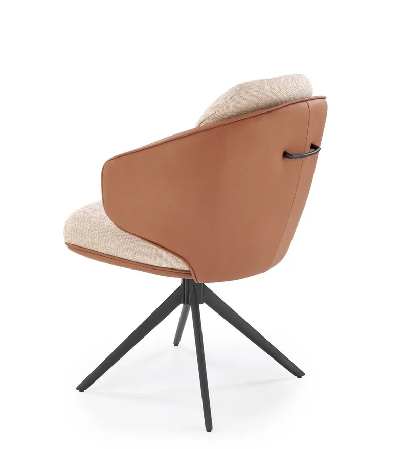 Кухонний стілець HALMAR K554 коричневий/бежевий фото №2
