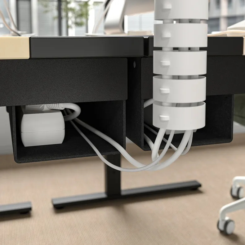 IKEA MITTZON МІТТЗОН, стіл регульований, електричний okl береза / чорний, 120x60 см 895.261.36 фото №10