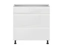 BRW Кухонный цокольный шкаф Sole 80 см с выдвижными ящиками белый глянец, альпийский белый/глянцевый белый FH_D3S_80/82_2SMB/SMB-BAL/BIP фото thumb №1