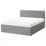 IKEA SKARVLO СКАРВЛО, ліжко з підіймальним механізмом, сірий, 160x200 см 505.560.87 фото