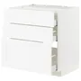 IKEA METOD МЕТОД / MAXIMERA МАКСИМЕРА, шкаф д / варочной панели / 3фасада / 3ящ, белый Энкёпинг / белая имитация дерева, 80x60 см 994.734.20 фото