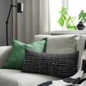 IKEA SANDMOTT САНДМОТТ, подушка, чорний/білий, 30x58 см 305.723.71 фото thumb №2