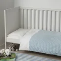 IKEA GULSPARV ГУЛЬСПАРВ, підковдра і 1 наволочка д/дитяч ліж, смугастий/синій, 110x125/35x55 см 104.270.64 фото thumb №2