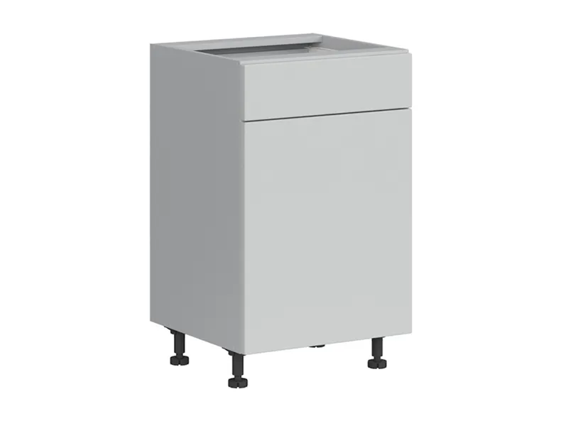 BRW Top Line кухонный базовый шкаф 50 см правый с ящиком светло-серый матовый, греноловый серый/светло-серый матовый TV_D1S_50/82_P/SMB-SZG/BRW0014 фото №2