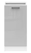 BRW Базовый шкаф для кухни Junona Line 40 см левый светло-серый глянец, светло-серый глянец D1D/40/82_L_BBL-BI/JSZP фото thumb №1