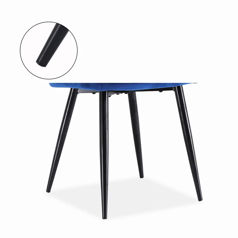 Кухонный стул бархатный HALMAR K487 Velvet, BLUVEL 86 - темно-синий фото №2