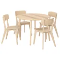 IKEA LISABO ЛІСАБО / LISABO ЛІСАБО, стіл+4 стільці, шпон з ясена / ясена, 105 см 695.548.56 фото thumb №1