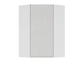 BRW Угловой верхний кухонный шкаф Sole 60 см правый светло-серый глянец, альпийский белый/светло-серый глянец FH_GNWU_60/95_P-BAL/XRAL7047 фото