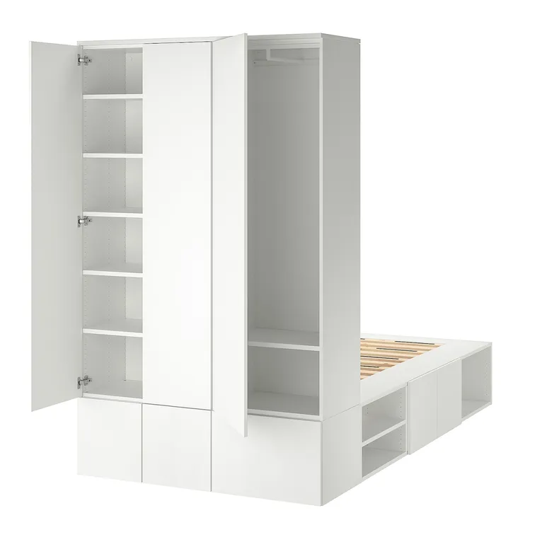 IKEA PLATSA ПЛАТСА, каркас ліжка 10 дверцят, білий, 143x244x223 см 293.365.54 фото №2